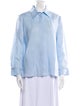 Gabriela Hearst Linen Long Sleeve Button-Up Top