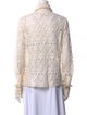 Gabriela Hearst Cashmere Lace Pattern Button-Up Top