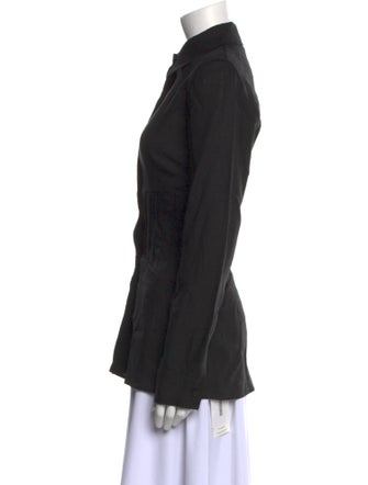 Gabriela Hearst Linen Long Sleeve Button-Up Top