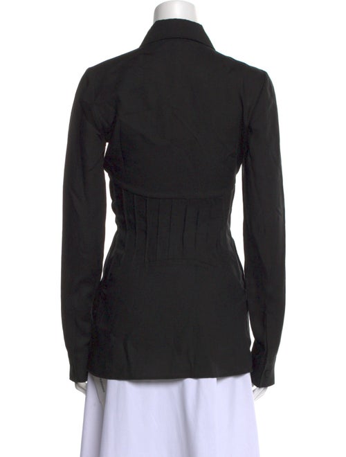 Gabriela Hearst Linen Long Sleeve Button-Up Top