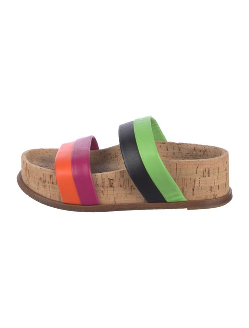 Gabriela Hearst Leather Colorblock Pattern Slingback Sandals