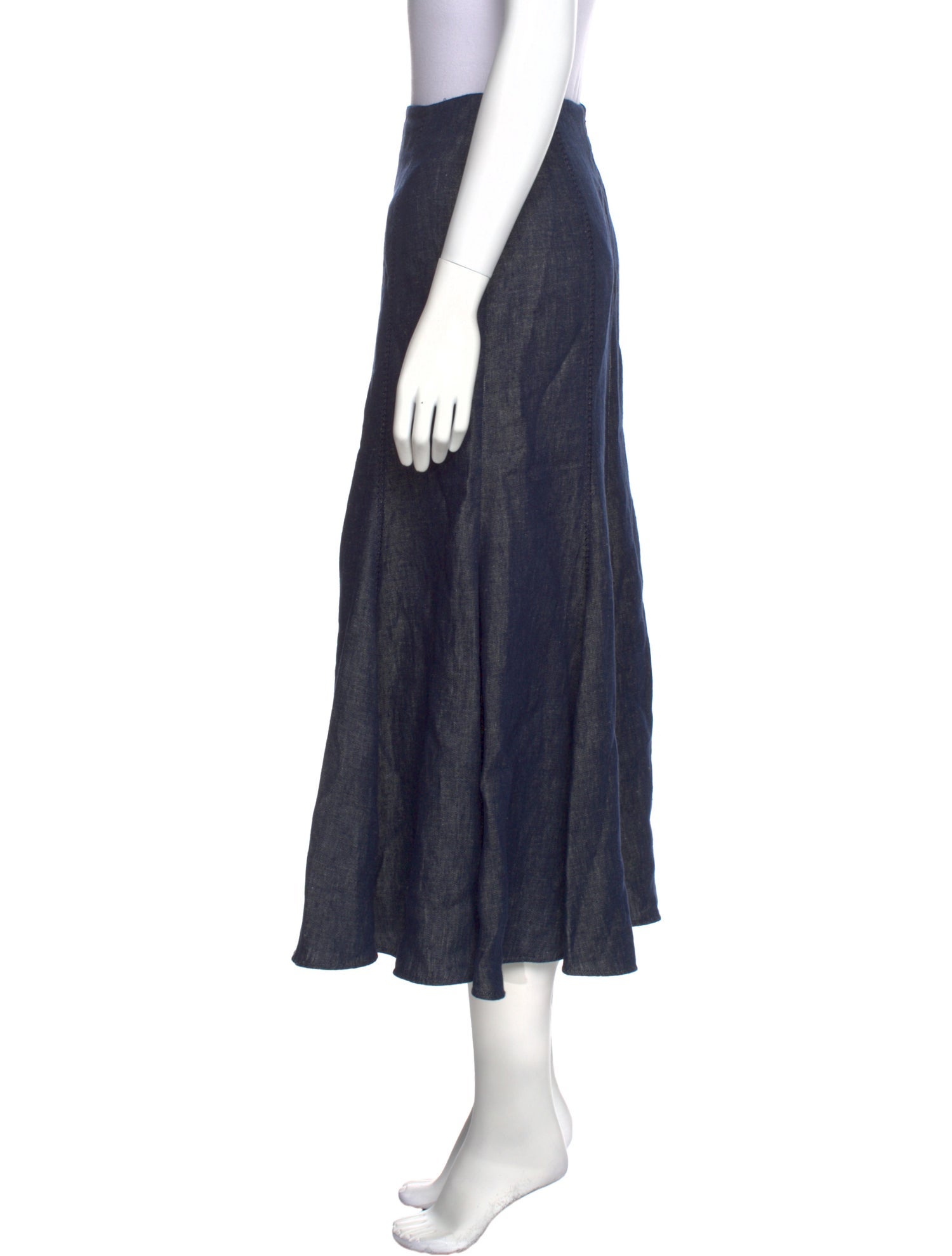 Gabriela Hearst Linen Midi Length Skirt