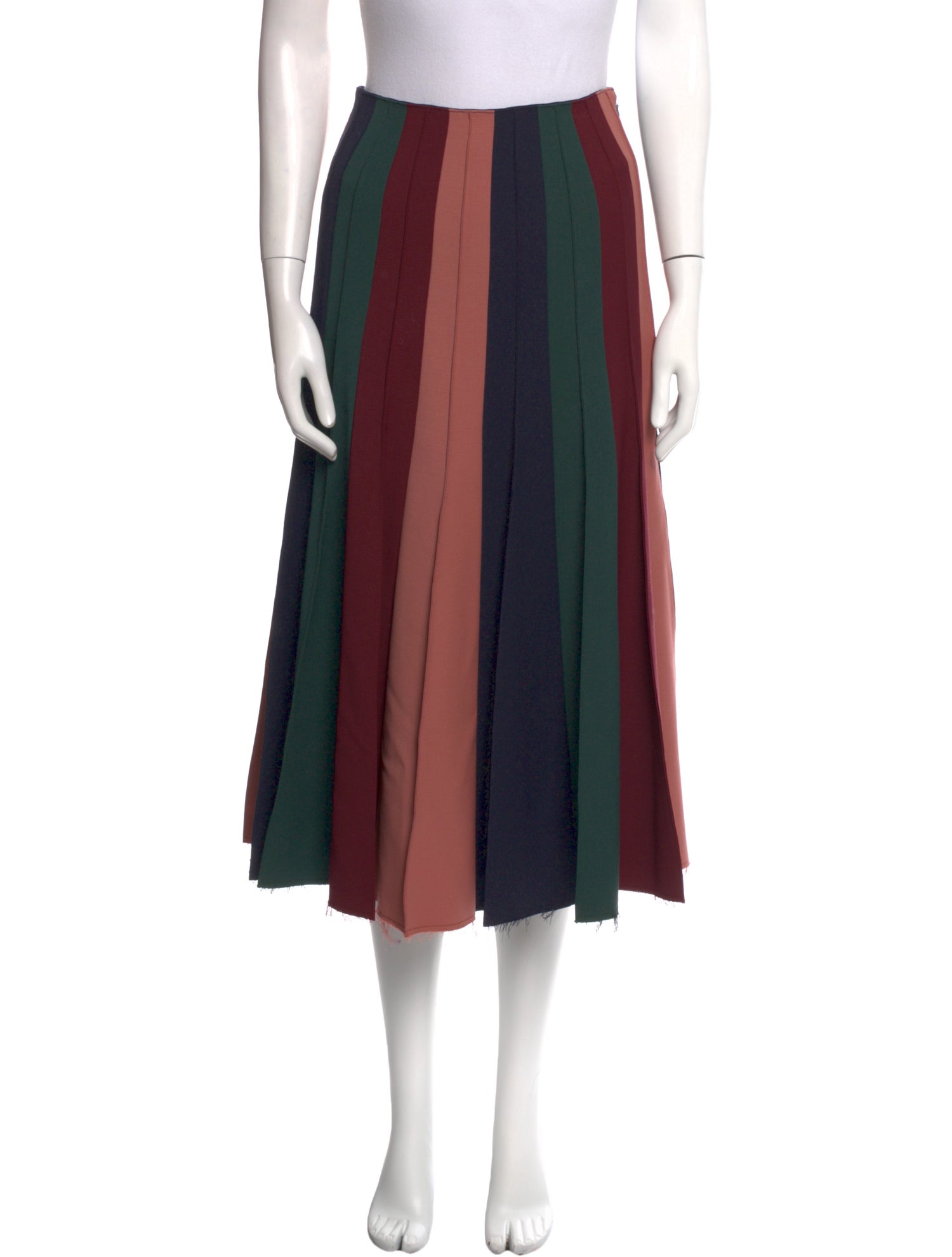 Gabriela Hearst Virgin Wool Midi Length Skirt