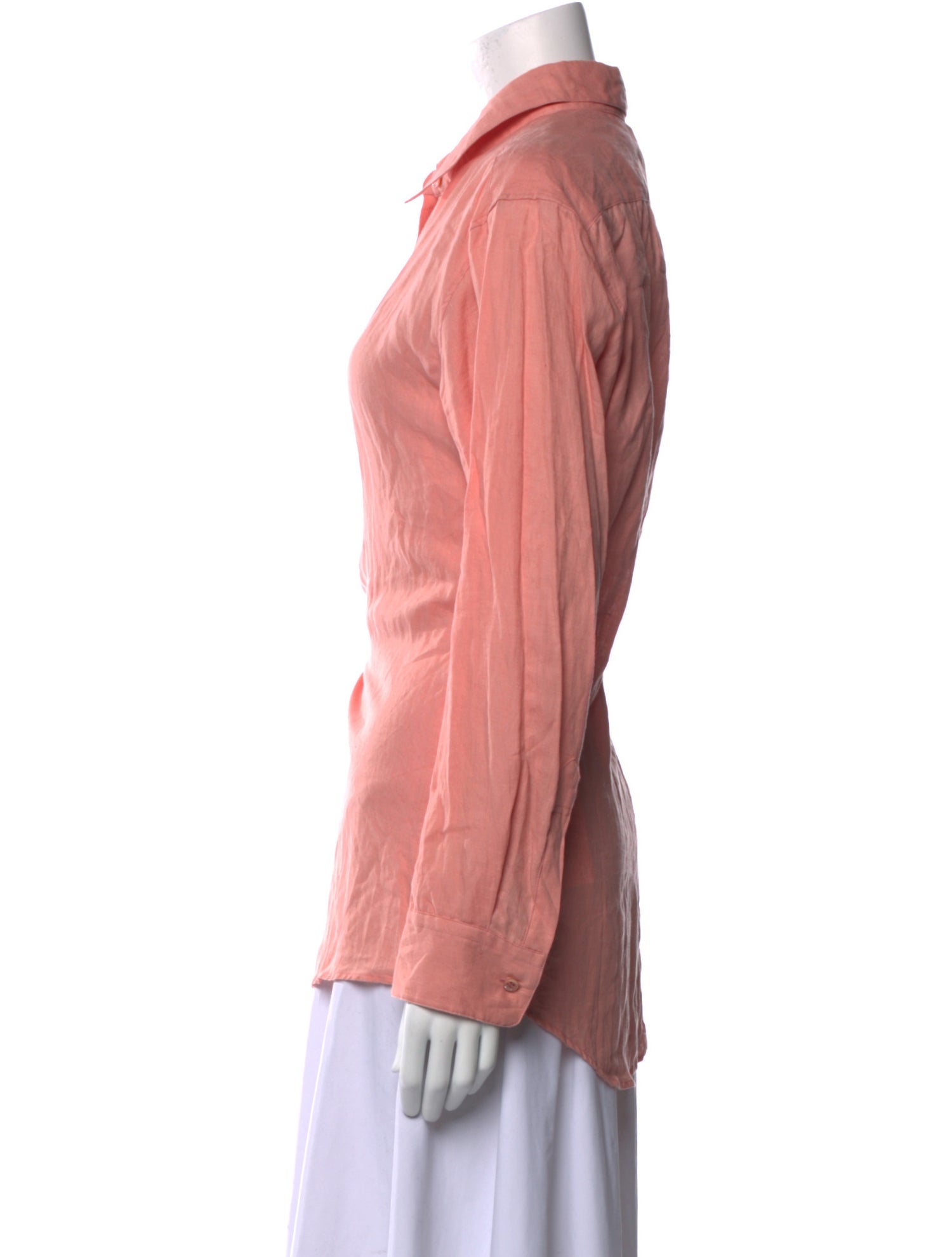 Gabriela Hearst Linen Long Sleeve Button-Up Top w/ Tags