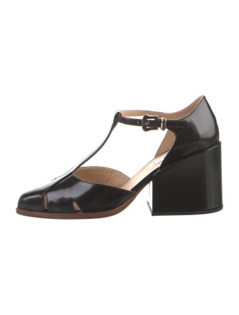 Gabriela Hearst Leather T-Strap Pumps