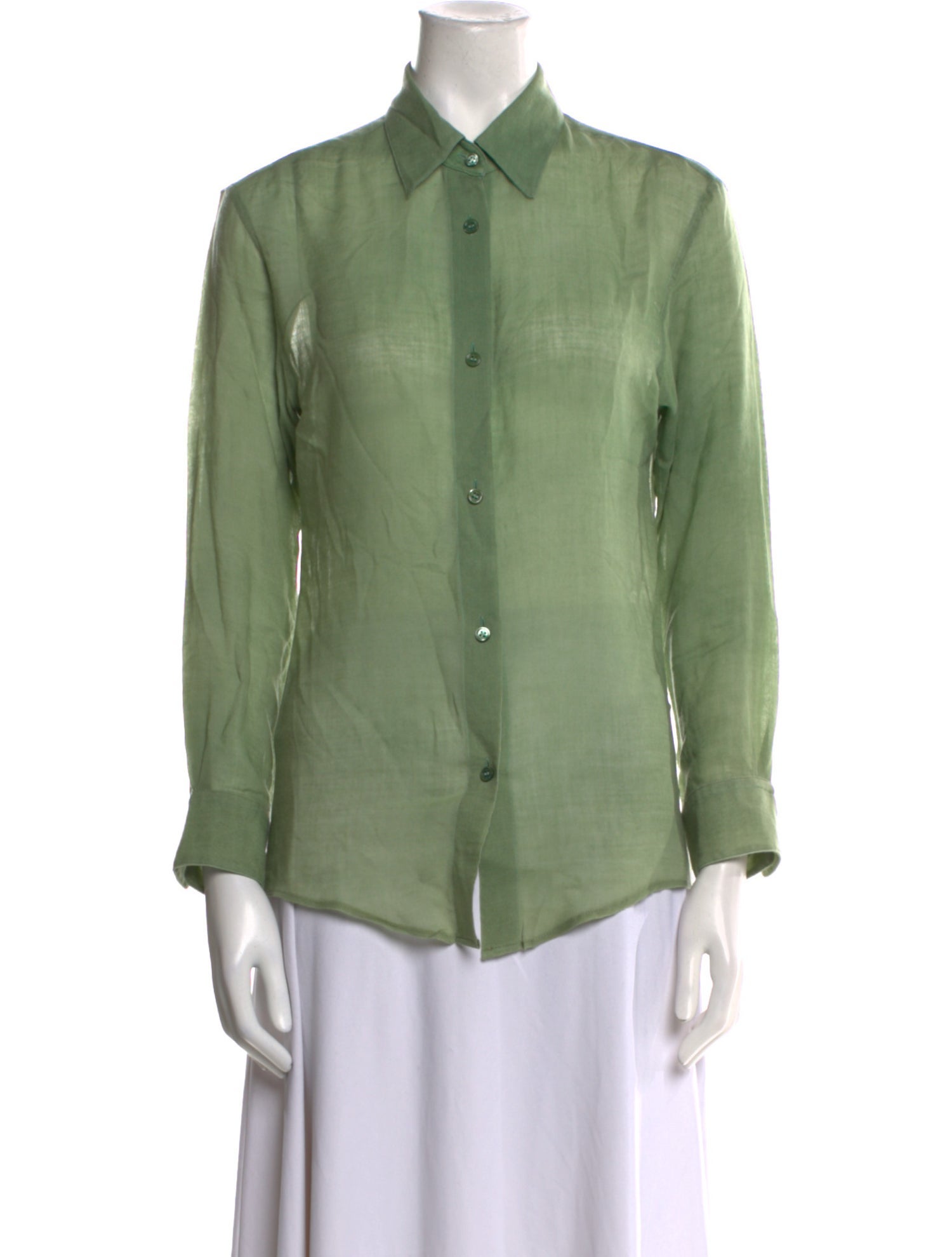 Gabriela Hearst Three-Quarter Sleeve Button-Up Top