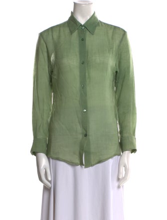 Gabriela Hearst Three-Quarter Sleeve Button-Up Top