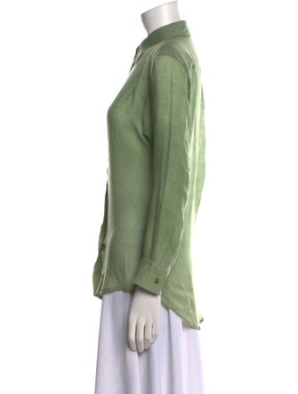 Gabriela Hearst Three-Quarter Sleeve Button-Up Top