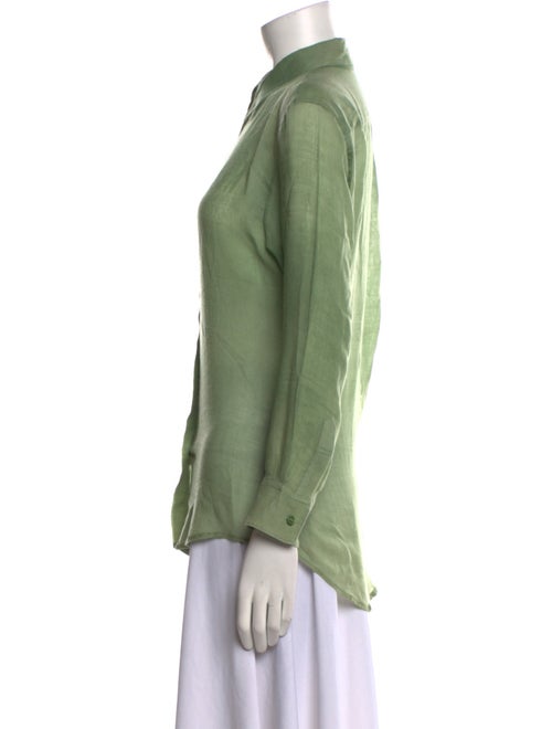 Gabriela Hearst Three-Quarter Sleeve Button-Up Top