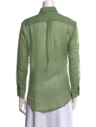 Gabriela Hearst Three-Quarter Sleeve Button-Up Top