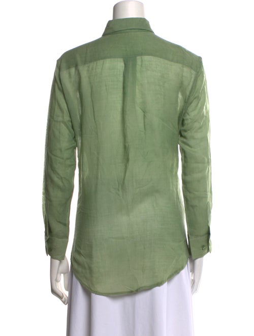 Gabriela Hearst Three-Quarter Sleeve Button-Up Top