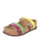 Gabriela Hearst Leather Colorblock Pattern Slides