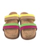Gabriela Hearst Leather Colorblock Pattern Slides