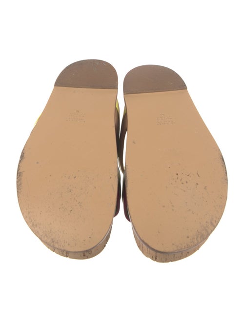 Gabriela Hearst Leather Colorblock Pattern Slides