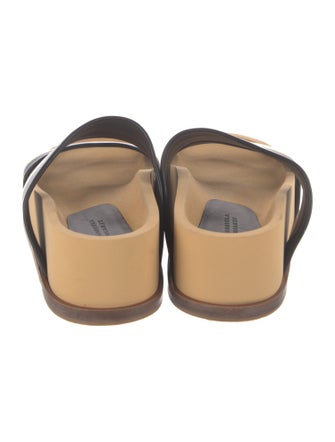 Gabriela Hearst Leather Colorblock Pattern Slides