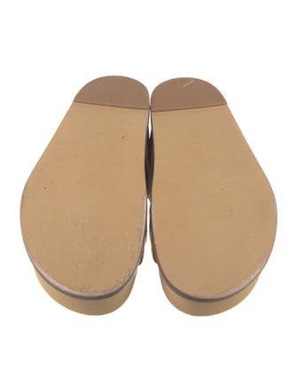 Gabriela Hearst Leather Colorblock Pattern Slides