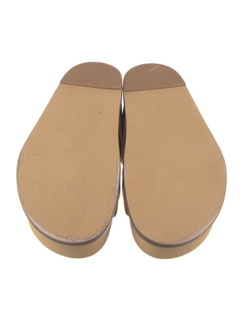 Gabriela Hearst Leather Colorblock Pattern Slides