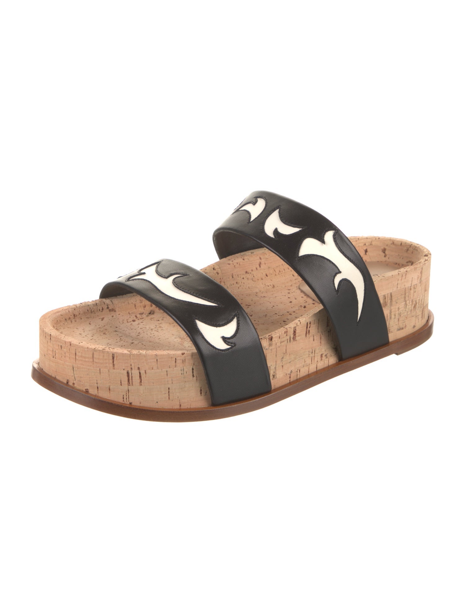 Gabriela Hearst Leather Printed Slides w/ Tags