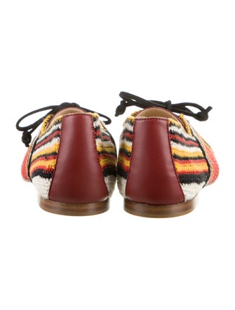 Gabriela Hearst Leather Striped Flats