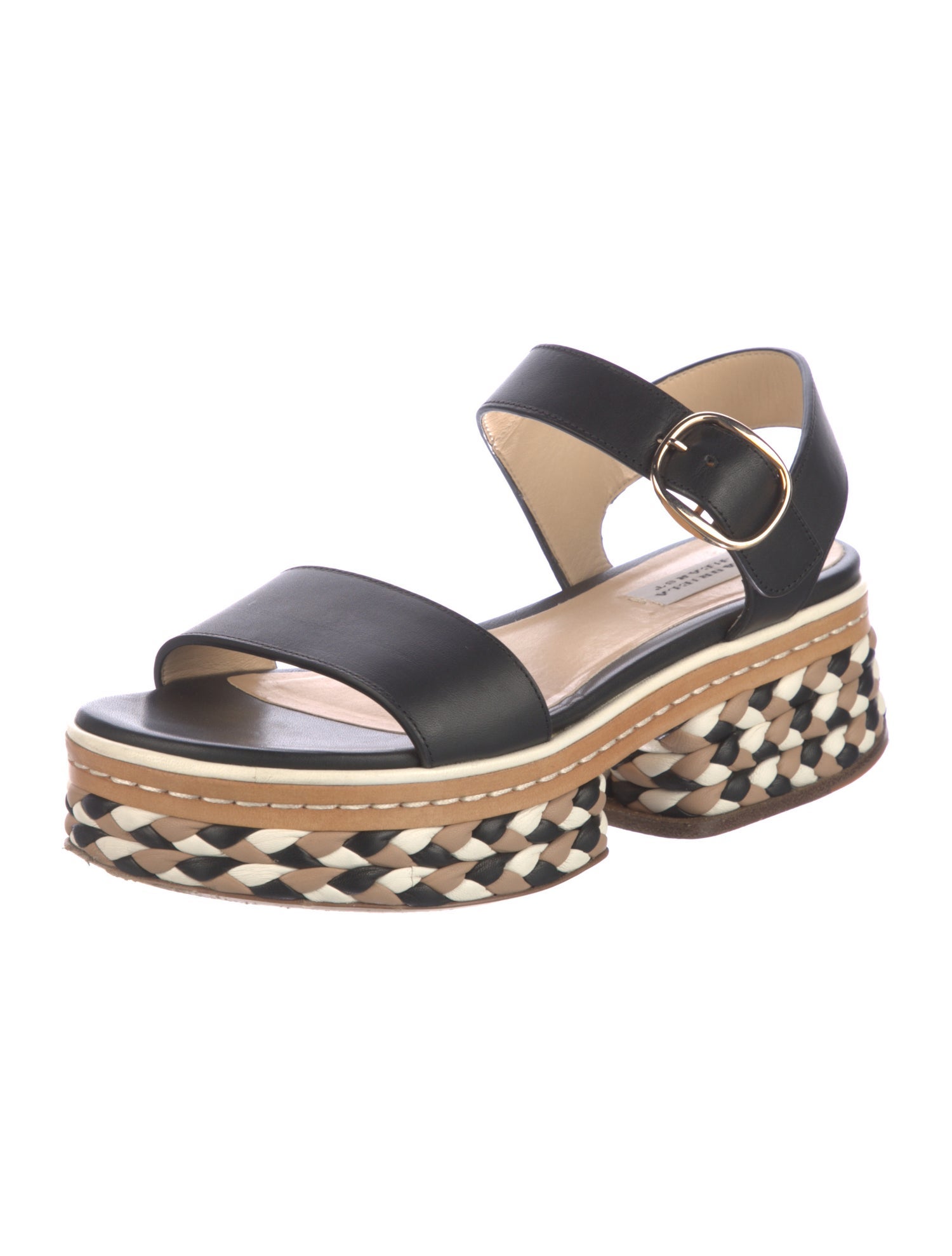 Gabriela Hearst Leather Braided Accents Sandals