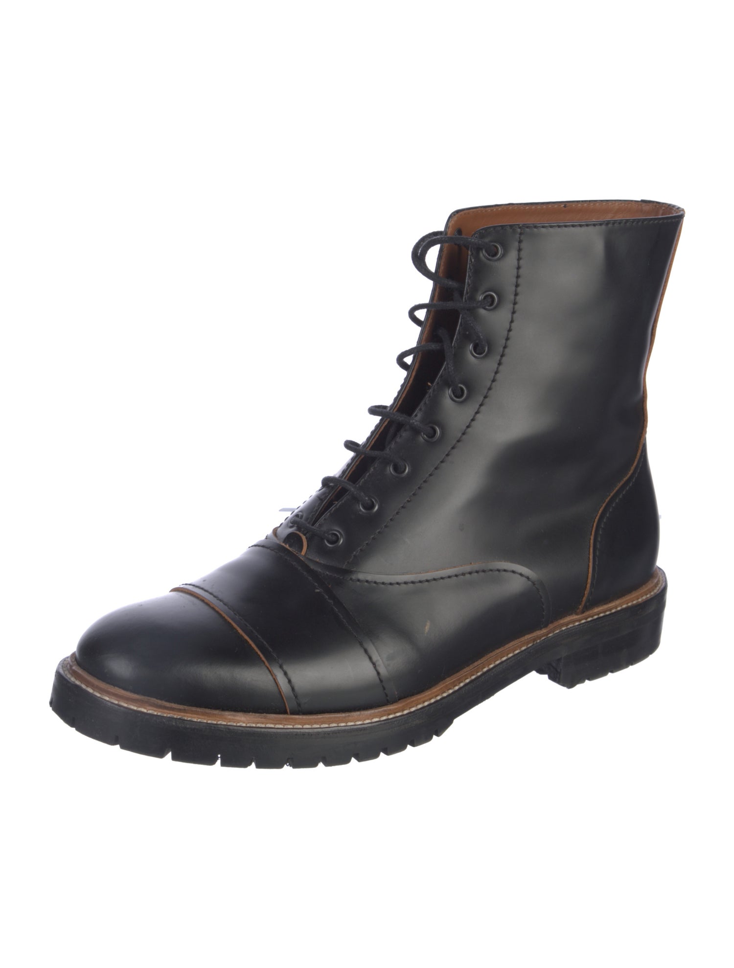 Gabriela Hearst Leather Combat Boots