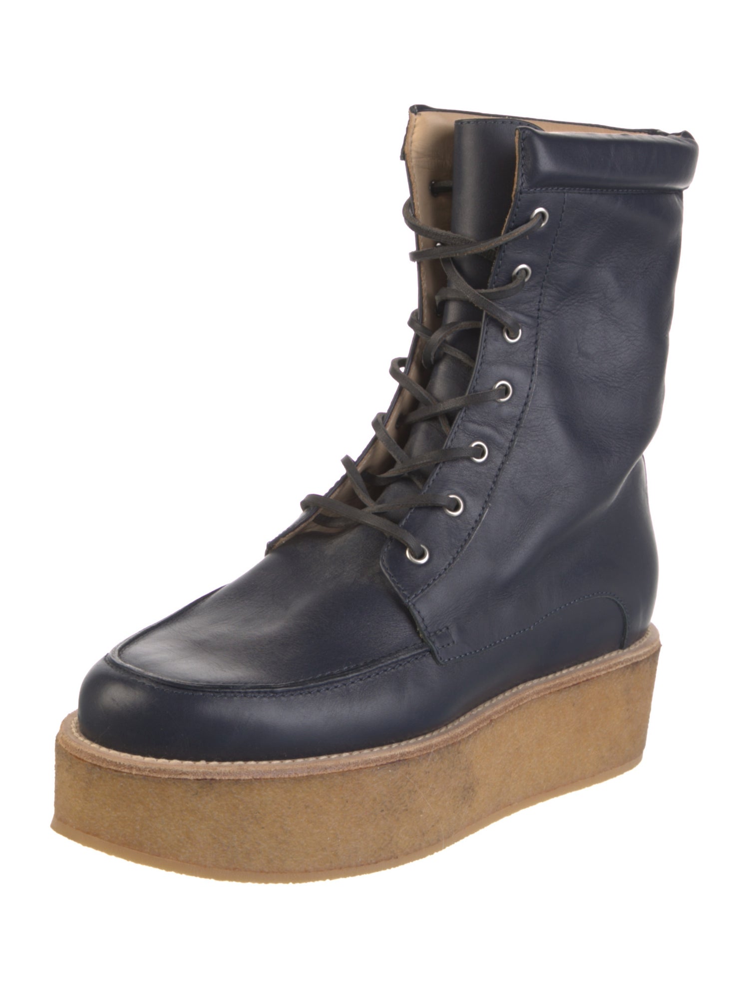 Gabriela Hearst Leather Lace-Up Boots