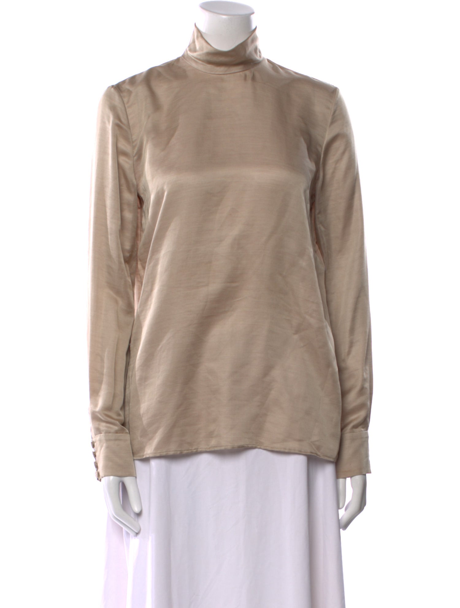 Gabriela Hearst Silk Mock Neck Blouse