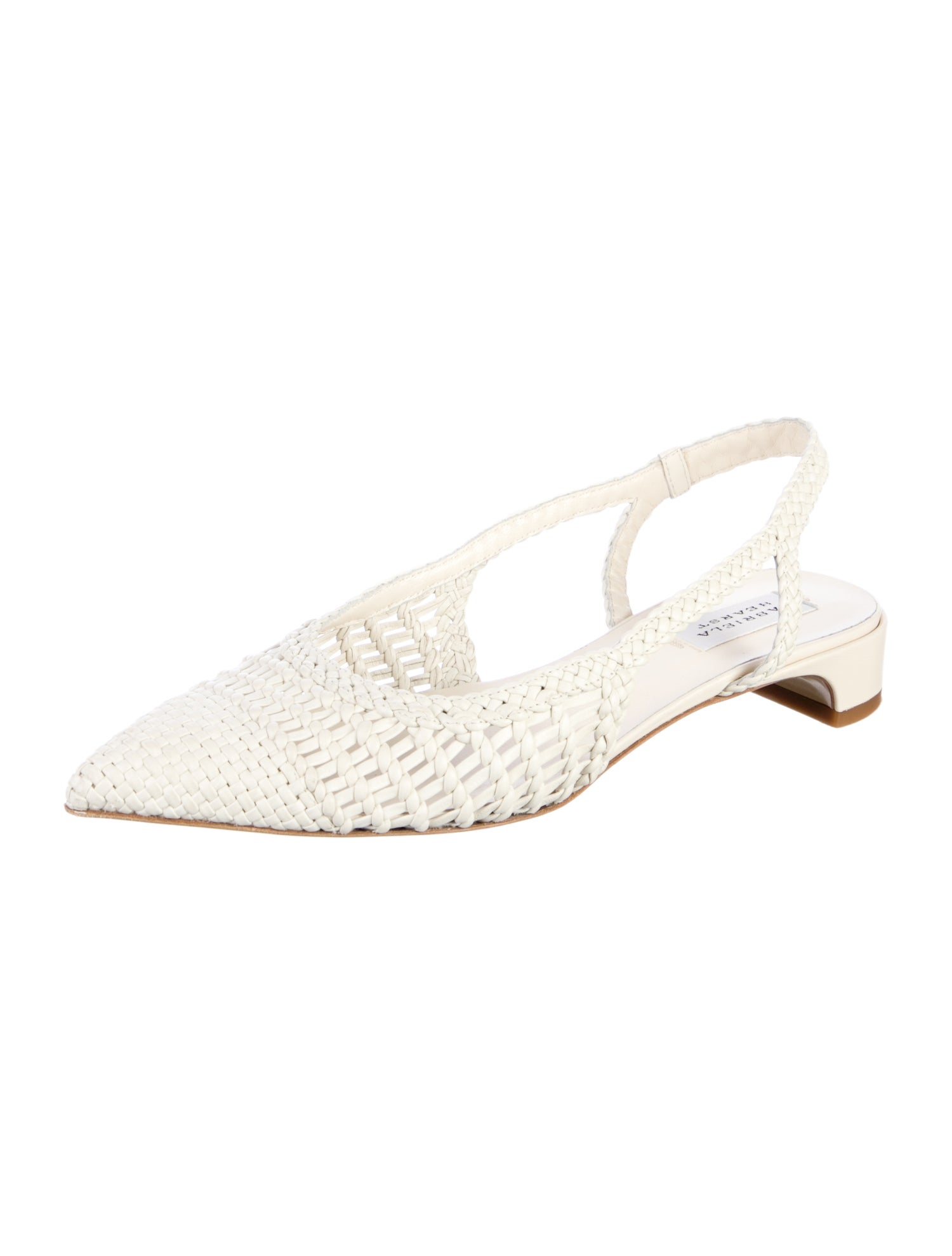 Gabriela Hearst Leather Slingback Flats