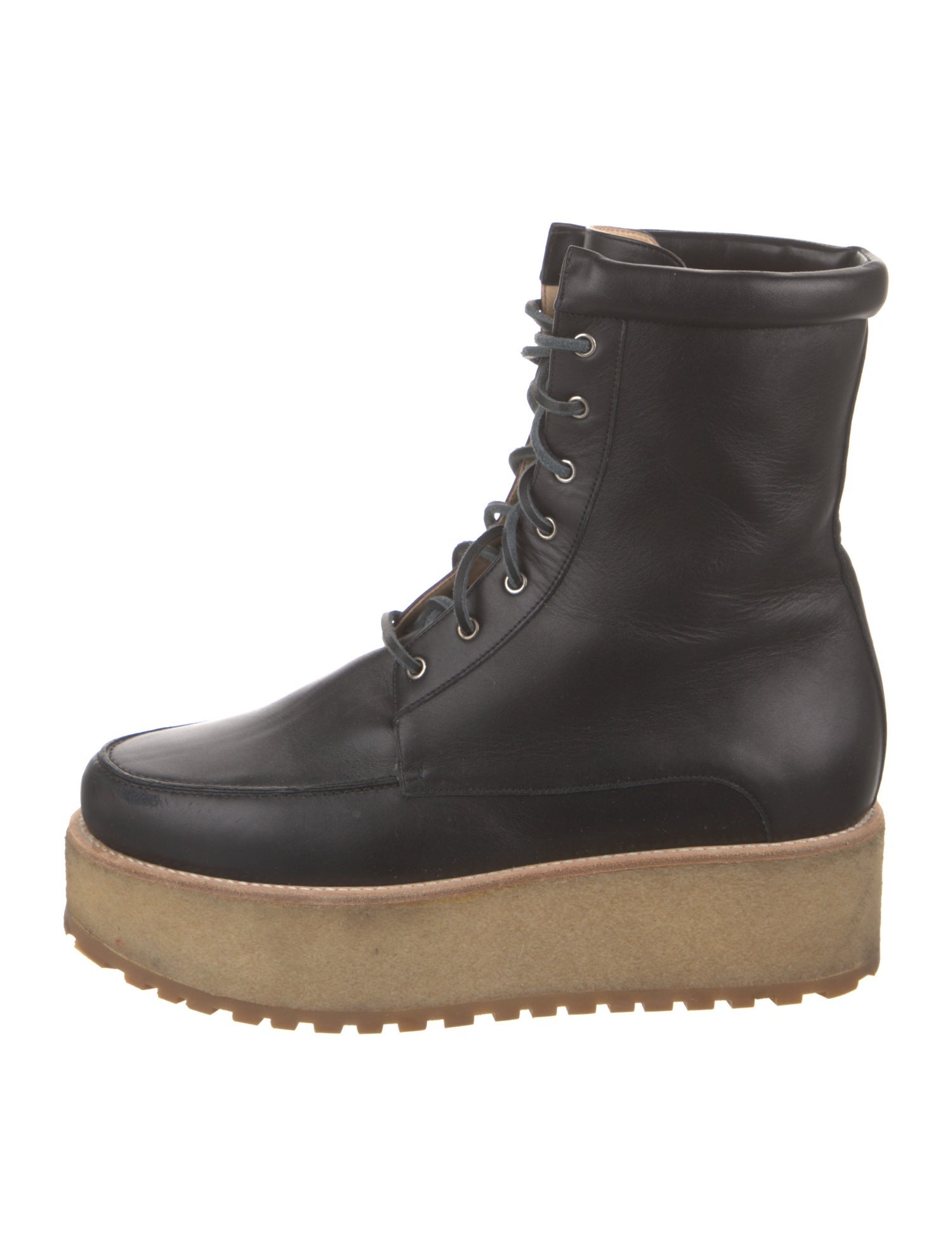 Gabriela Hearst Leather Combat Boots