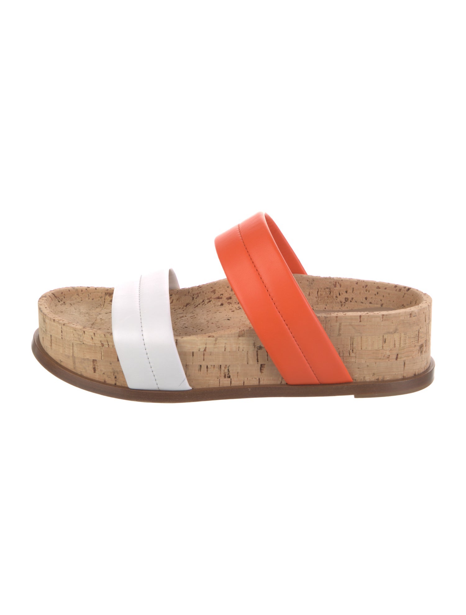 Gabriela Hearst Leather Colorblock Pattern Slides