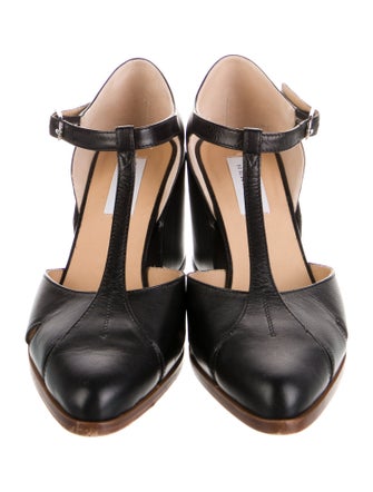 Gabriela Hearst Leather T-Strap Pumps