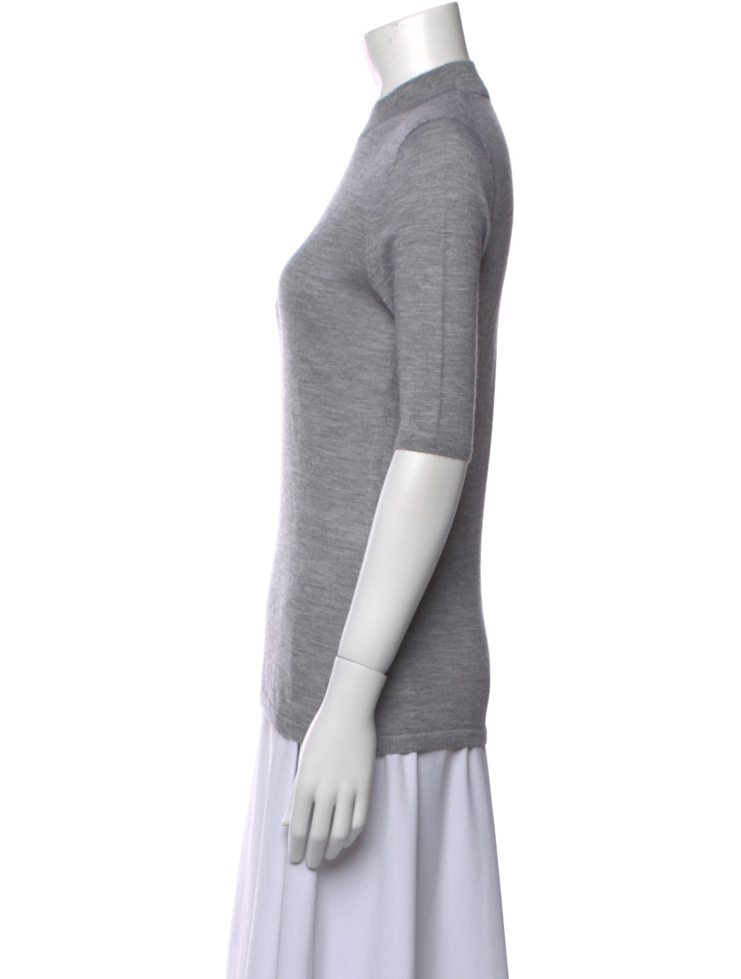 Gabriela Hearst Cashmere Mock Neck T-Shirt