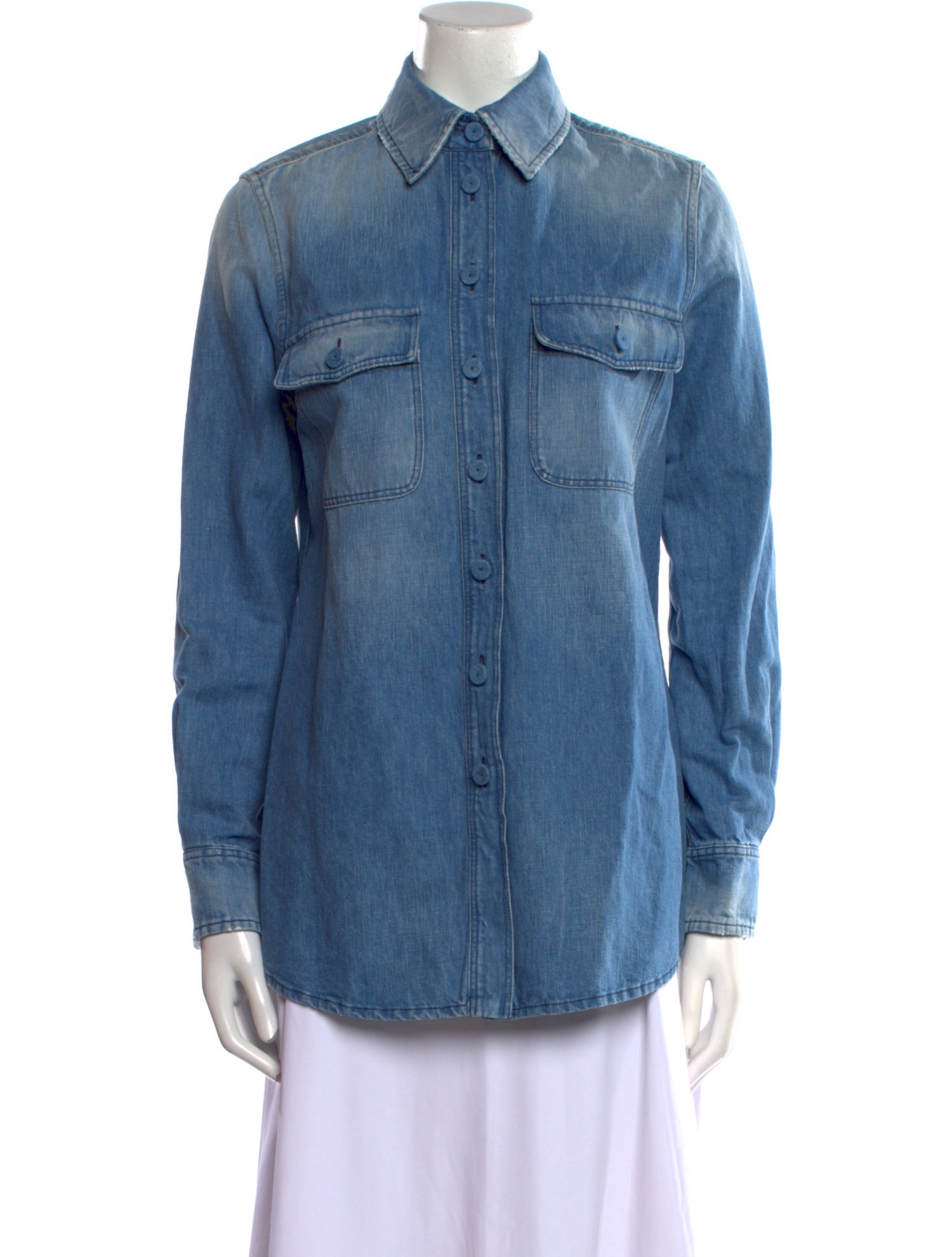 Gabriela Hearst Long Sleeve Button-Up Top