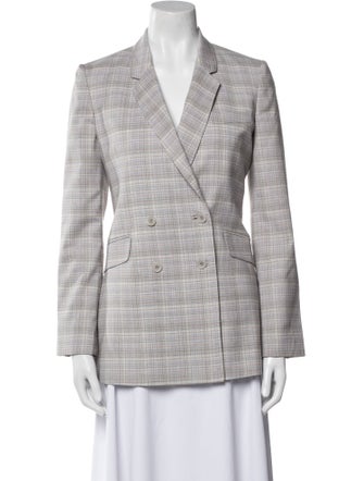 Gabriela Hearst Virgin Wool Plaid Print Blazer