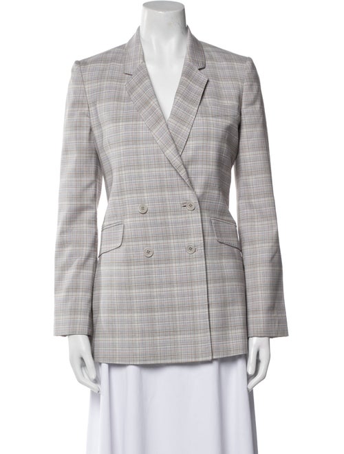 Gabriela Hearst Virgin Wool Plaid Print Blazer