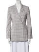 Gabriela Hearst Virgin Wool Plaid Print Blazer