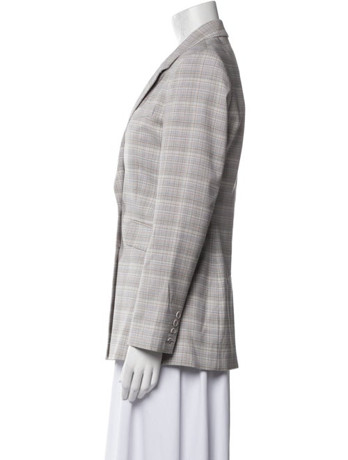 Gabriela Hearst Virgin Wool Plaid Print Blazer