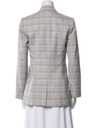 Gabriela Hearst Virgin Wool Plaid Print Blazer