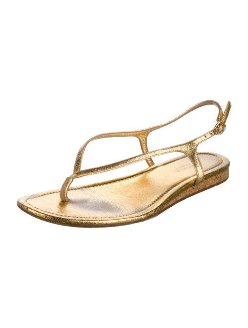 Gabriela Hearst Leather T-Strap Sandals