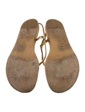 Gabriela Hearst Leather T-Strap Sandals