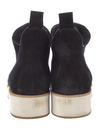 Gabriela Hearst Suede Fur Trim Chelsea Boots