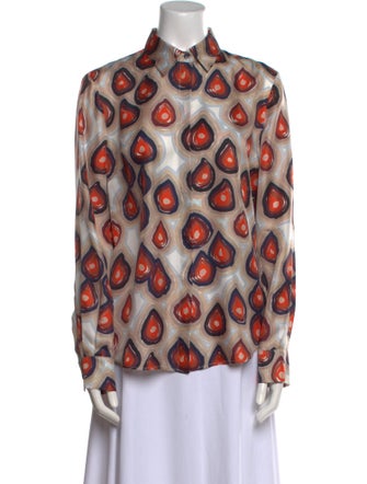 Gabriela Hearst Silk Printed Blouse