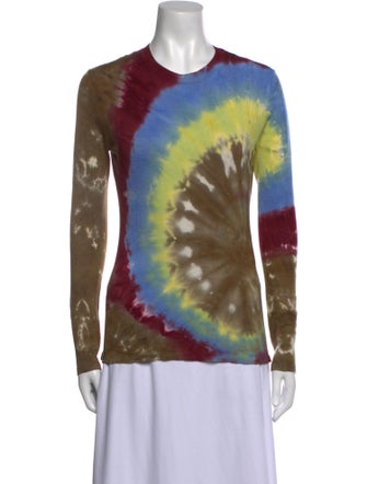Gabriela Hearst Tie-Dye Print Crew Neck Sweater