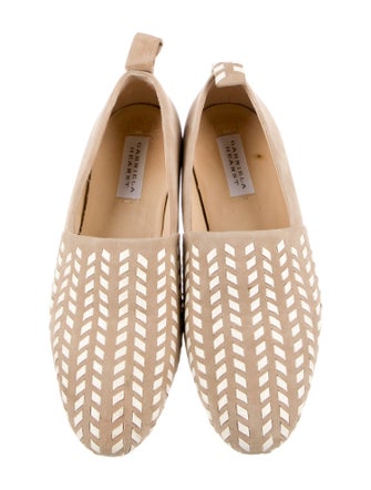 Gabriela Hearst Suede Whipstitch Trim Loafers