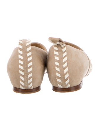 Gabriela Hearst Suede Whipstitch Trim Loafers