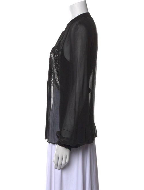 Gabriela Hearst Silk Crew Neck Blouse