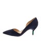 Gabriela Hearst Suede Leather Trim Embellishment D'Orsay Pumps