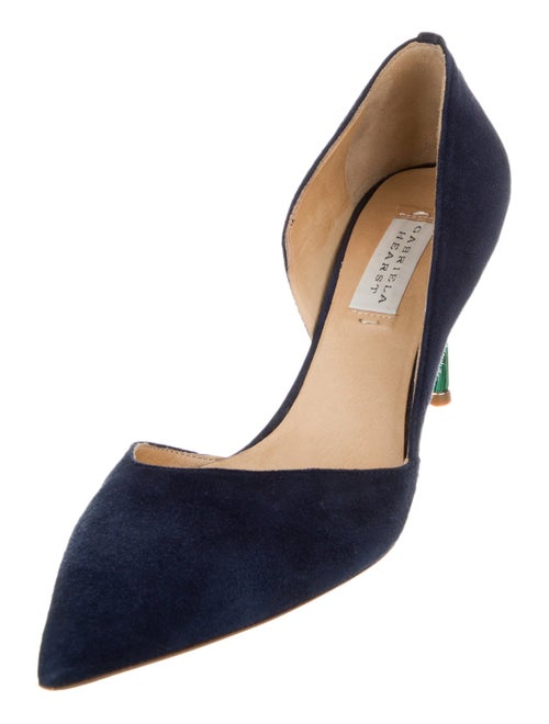 Gabriela Hearst Suede Leather Trim Embellishment D'Orsay Pumps