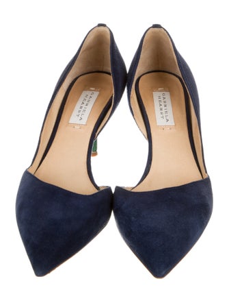 Gabriela Hearst Suede Leather Trim Embellishment D'Orsay Pumps