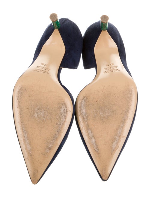 Gabriela Hearst Suede Leather Trim Embellishment D'Orsay Pumps